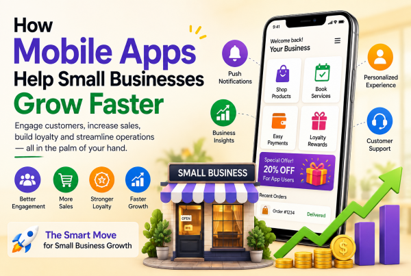 Mobile app helping a small business increase customer engagement, sales, loyalty, and business growth.